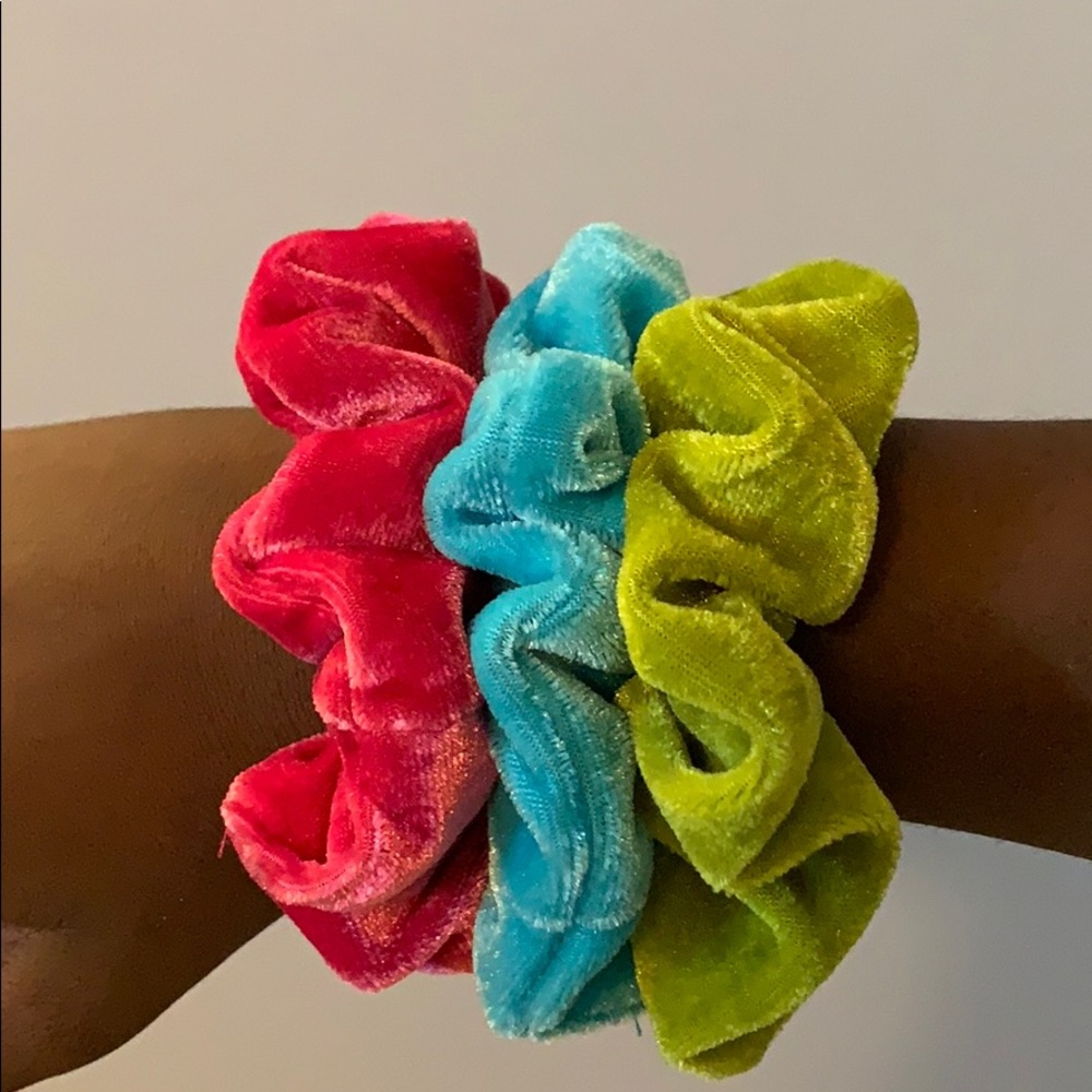 spring colored francesca’s scrunchies
